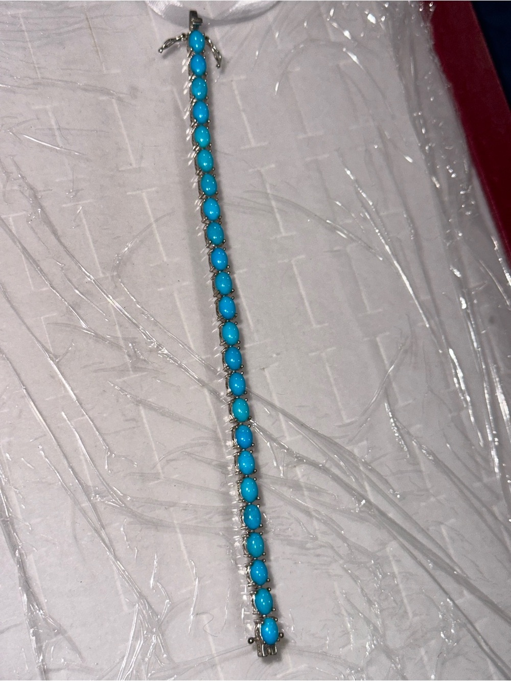 Arizona Sleeping Beauty Turquoise 925 Sterling Silver Tennis Bracelet